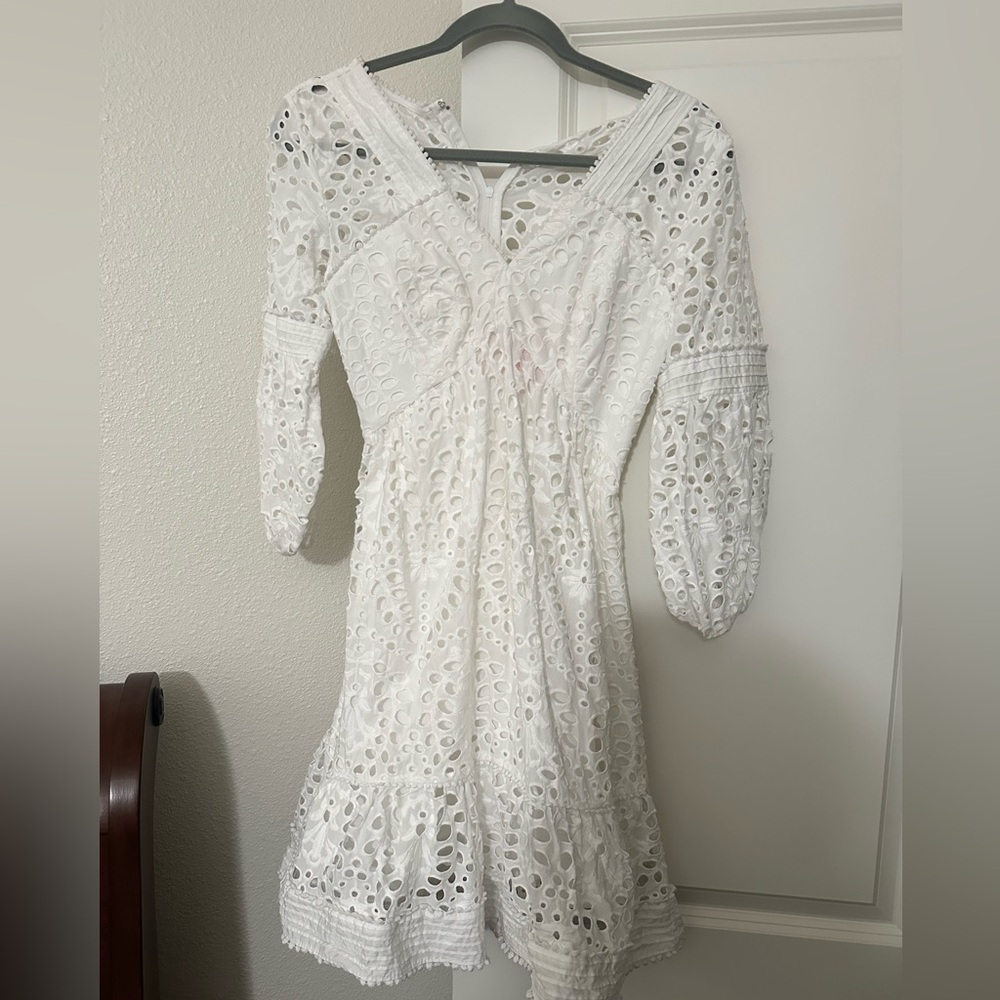 Lilly Pulitzer White Eyelet Long Sleeve Dress
